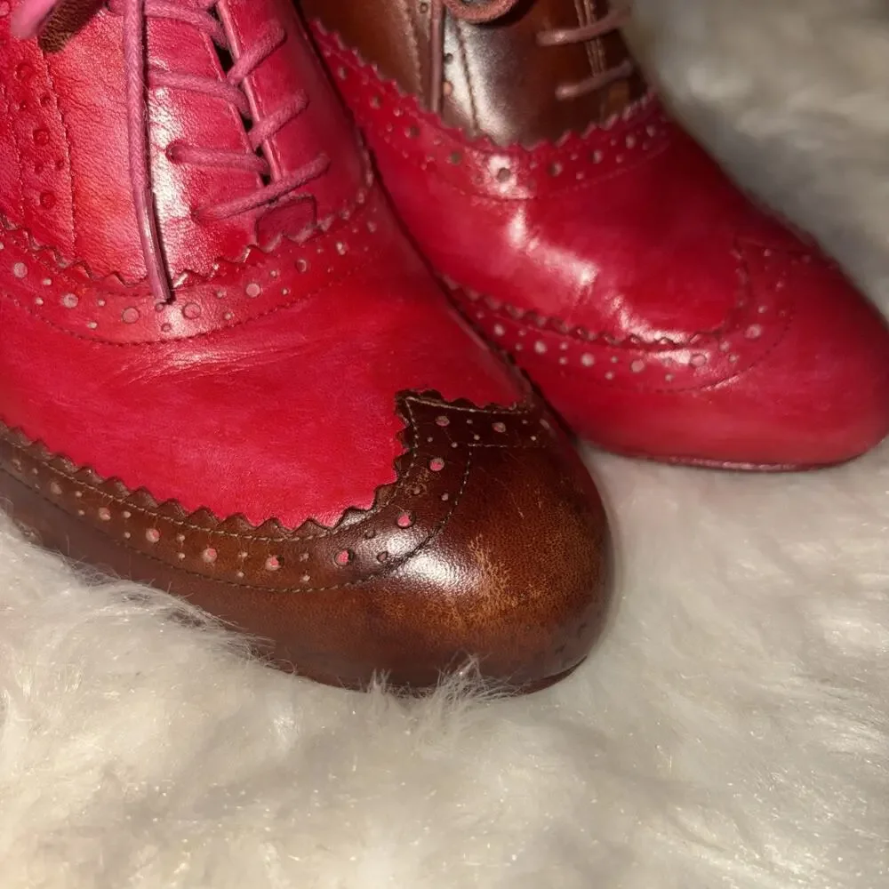 Women's Cole Haan Air Lucinda Oxford Brown & Pink Pumps -- Size 8B - Picture 3 of 15